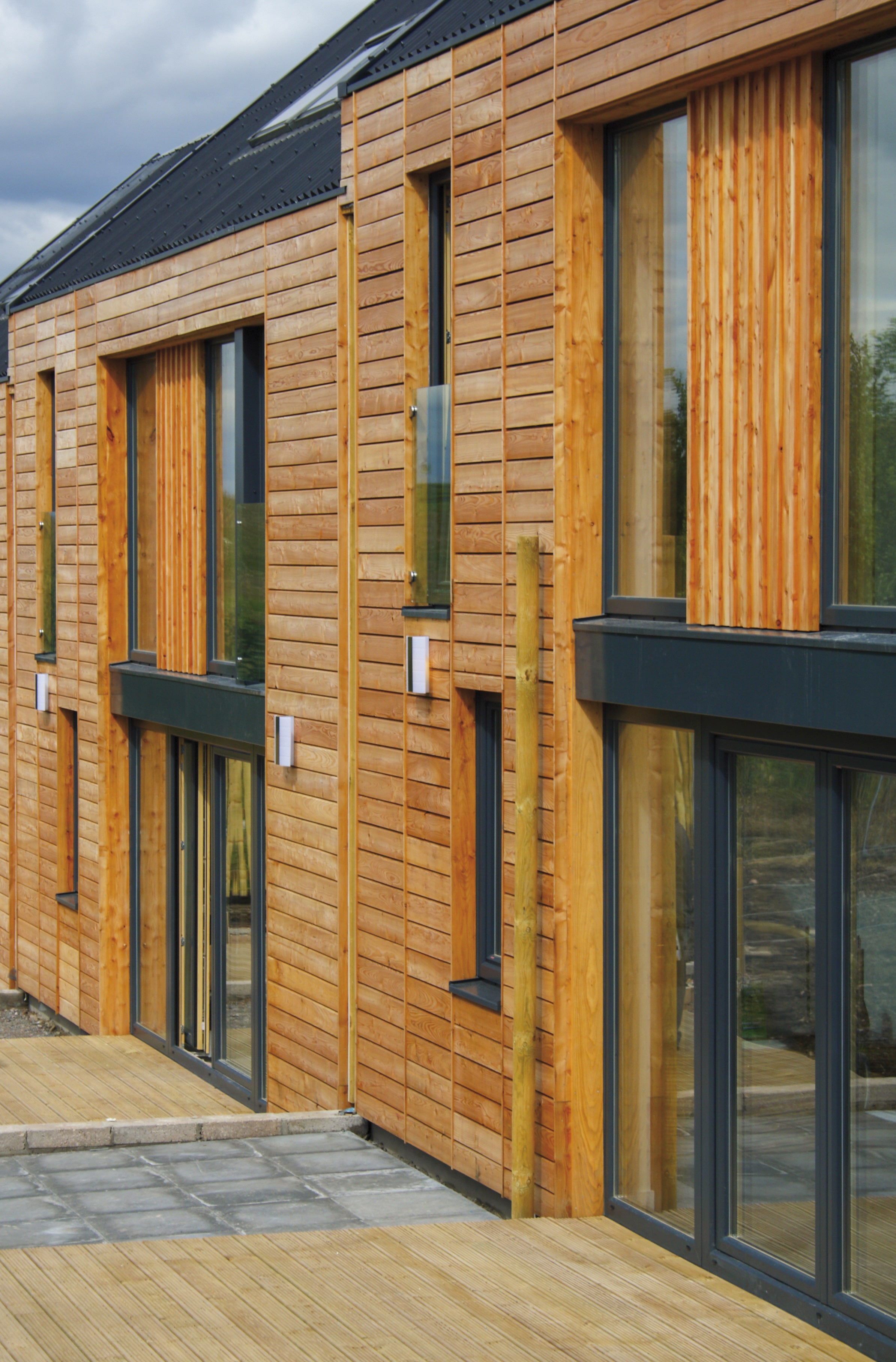 Aquadecks applied to wooden cladding