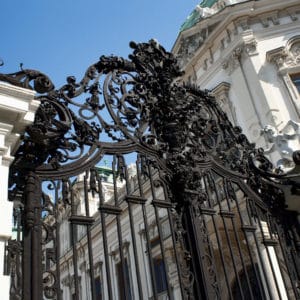 Black AP60 on gate of Belvedere Palace, Vienna