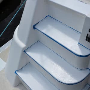 Owagrip in White applied to stairs