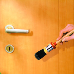 Linitop wood filler applied to a door