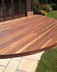 Balau decking after Textrol