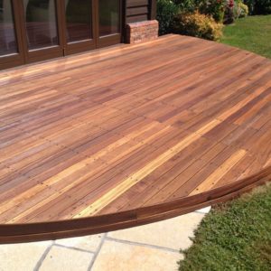 Balau decking after Textrol