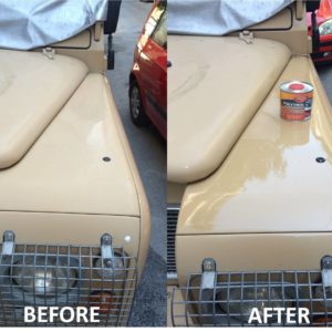 Land Rover before and after application of Polytrol