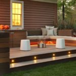 Garden decking with lights