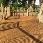 Aquadecks applied to a reeded garden deck