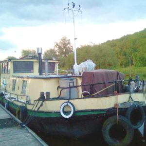 Sarah J Petchell barge with CIP and Owatrol Oil