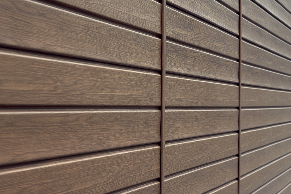 brown composite wood fence