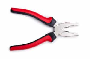 Red open pliers