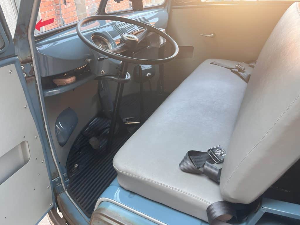 Front cab view of Ewan McGregor’s VW panel van by Garage 87